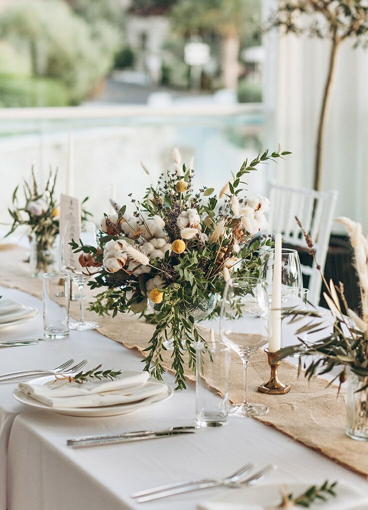 Inspiration table mariage traiteur épurée